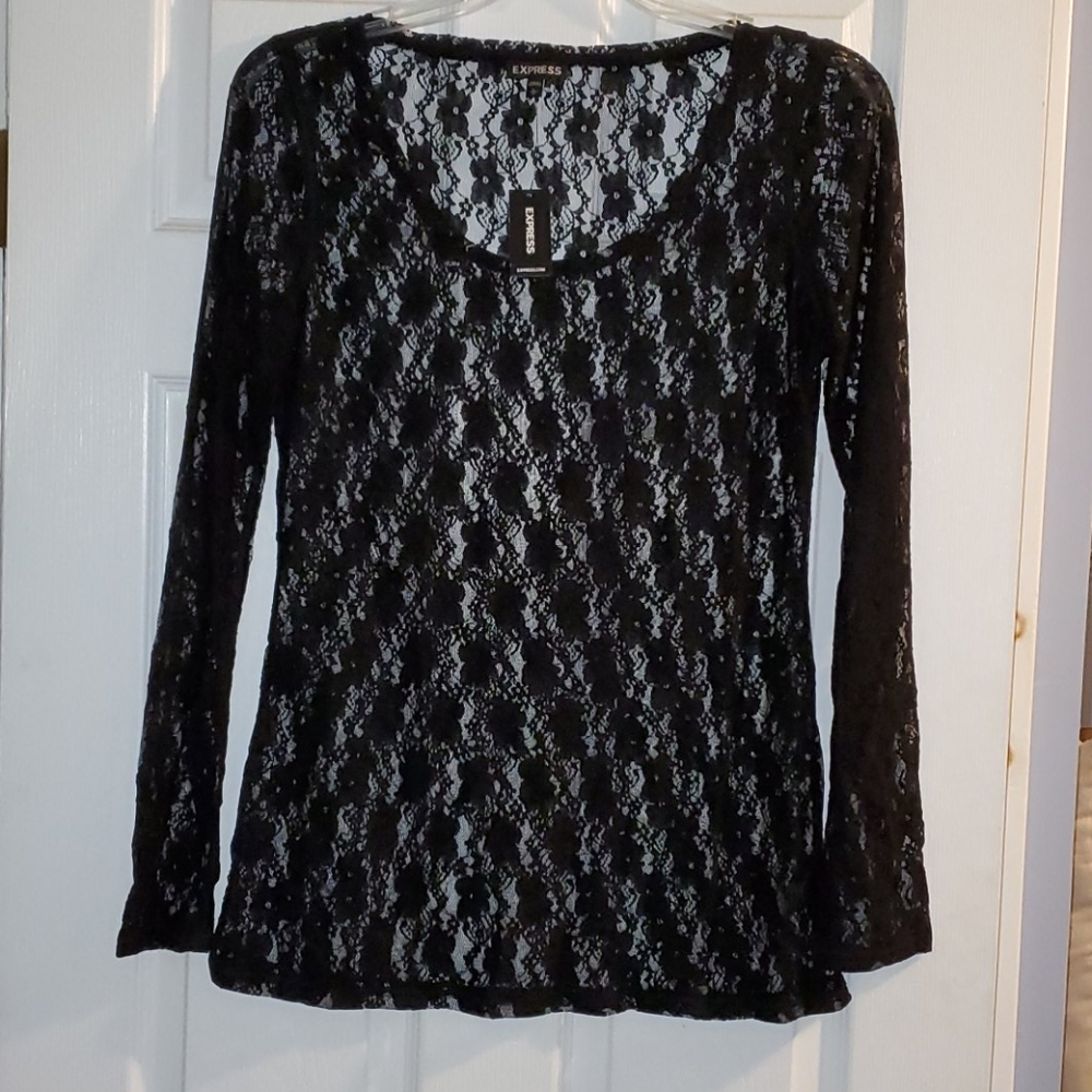 Express Lace Top, Size Large